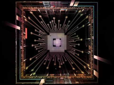 Energy of Digital Processor 库存插图