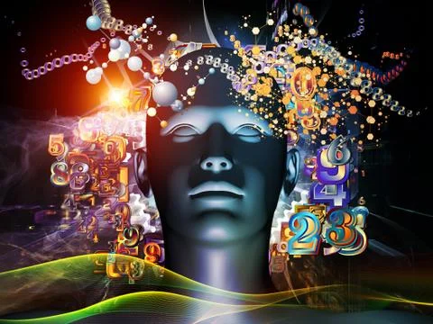 Energy of Digital Science Stock Illustration