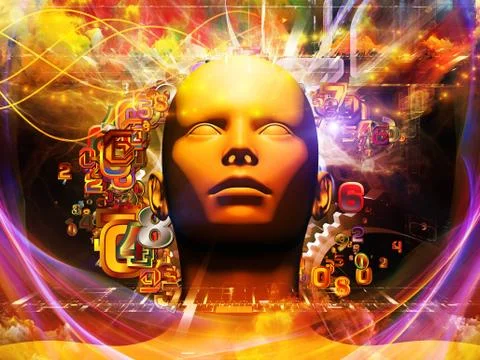 Energy of Digital Science Stock Illustration