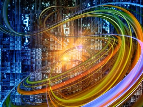 Energy of Digital World Stock Illustration