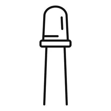 Energy diode icon outline vector. Light semiconductor Stock Illustration