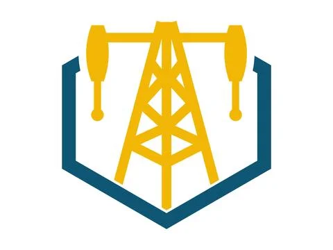 Energy Drilling Icon Vector Illustration for Oil Gas Petroleum Industry and.. Stock Illustration