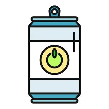Energy drink can with power button icon concept Illustrazione stock