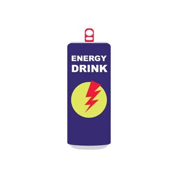 Energy Drink Can Vector Icon. Soft drink can. Soda drink aluminum can. Stock Illustration