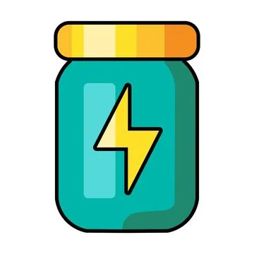 Energy drink icon symbolizing performance nutrition, physical endurance Иллюстрация