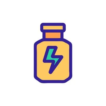 Energy drink icon vector. Isolated contour symbol illustration Stock Illustration