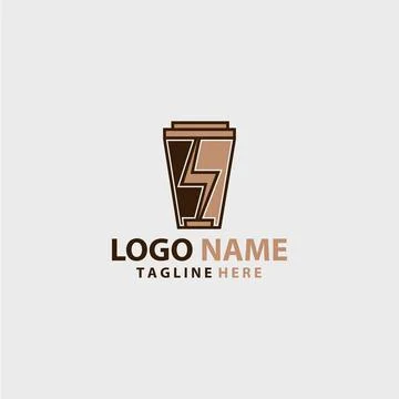 Energy drink logo design vector Stock Illustration