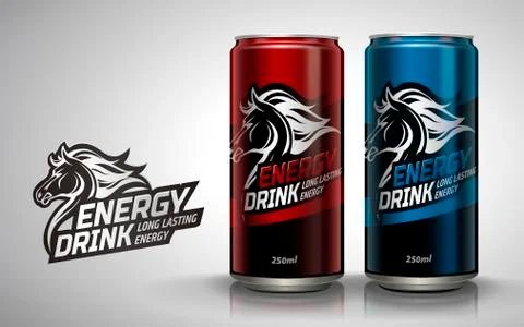 Energy drink mockup Stock Illustration