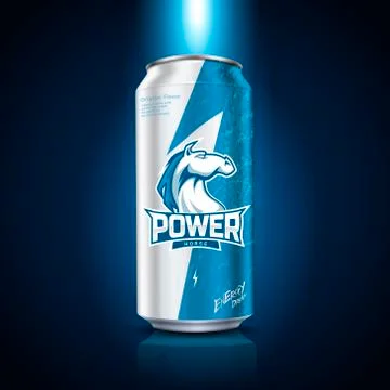 Energy drink package design Illustrazione stock