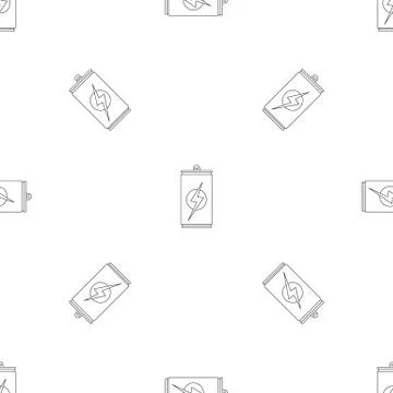 Energy drink pattern seamless Illustrazione stock