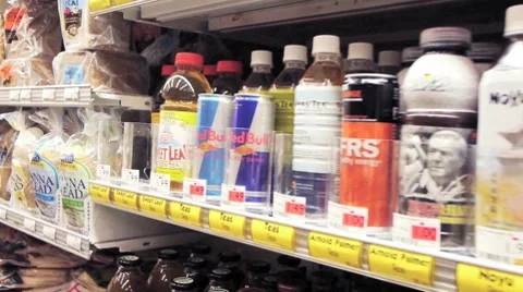 Energy Drinks Stock Footage 8520456