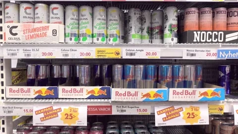 Energy drinks Stock Footage 284723918