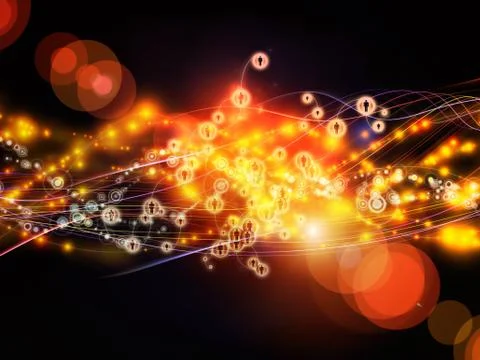 Energy of Dynamic Network Illustrazione stock