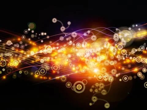 Energy of Dynamic Network Illustrazione stock