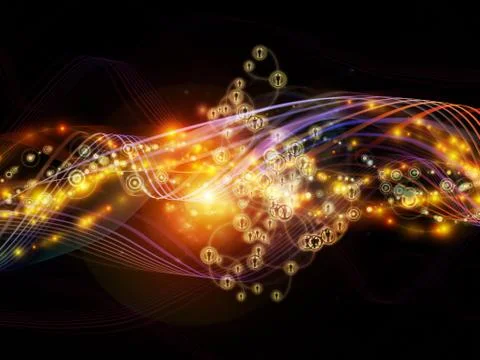 Energy of Dynamic Network Illustrazione stock