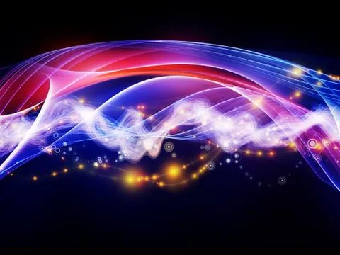 Energy of Dynamic Network Stock Illustration