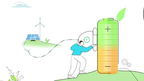 Energy Efficiency and Renewables Storage Systems Video stock 318714112