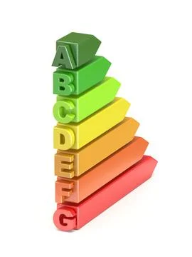 Energy efficiency category sign 3D Ilustración de archivo