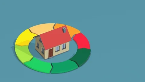 Energy efficiency chart Stock Footage 111390235