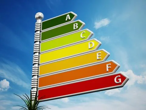 Energy efficiency chart Stock Illustration