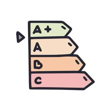 Energy efficiency color vector doodle simple icon Ilustración de archivo