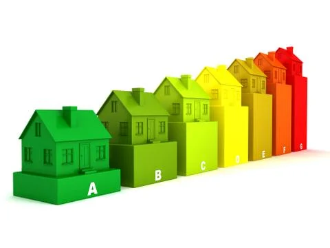 Energy efficiency concept, on white background Stock Illustration