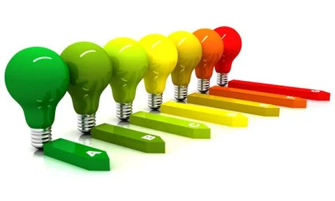 Energy efficiency concept, on white background Stock Illustration