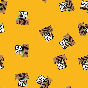 Energy efficiency geothermal vector seamless pattern 스톡 일러스트