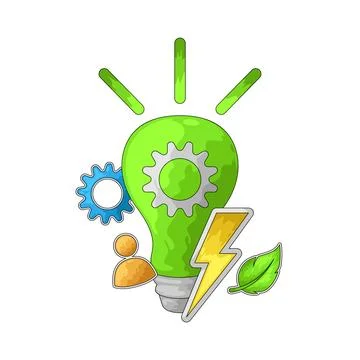 Energy efficiency illustration 스톡 일러스트