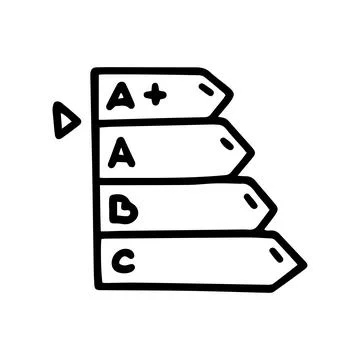 Energy efficiency line vector doodle simple icon Ilustración de archivo