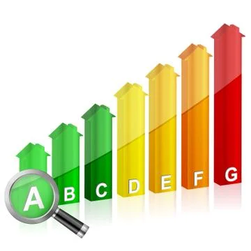 Energy efficiency magnifier Ilustración de archivo