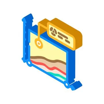 Energy efficiency nuclear isometric icon vector illustration Stock Illustration