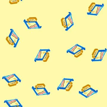 Energy efficiency nuclear isometric icon seamless pattern Illustrazione stock