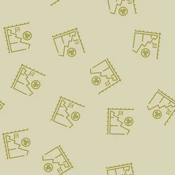 Energy efficiency nuclear line seamless pattern 스톡 일러스트