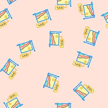 Energy efficiency nuclear vector seamless pattern Illustrazione stock