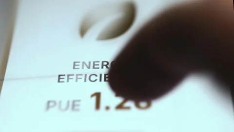Energy Efficiency Performance Metric on Digital Dashboard Stock Footage 340560685
