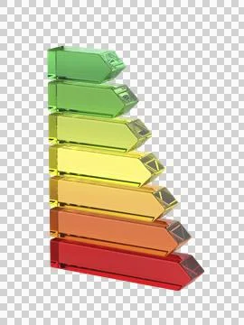 Energy efficiency rating bars Stock Illustration