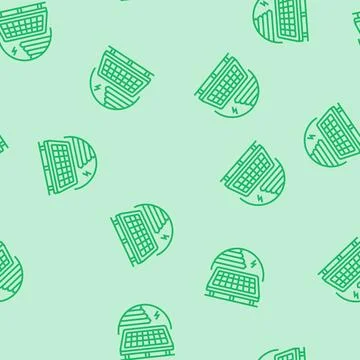 Energy efficiency solar panel line seamless pattern 스톡 일러스트