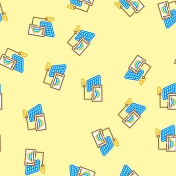 Energy efficiency solar panel vector seamless pattern 스톡 일러스트