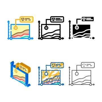 Energy efficiency types nuclear color icon vector Stock Illustration