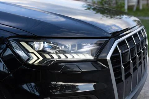 Energy Efficient Adaptive Laser Headlight, a Modern Concept for the Future of Stock Photos