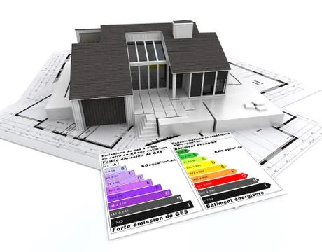 Energy efficient architecture Stock Illustration