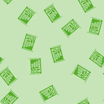 Energy efficient building design glyph vector seamless pattern Illustrazione stock