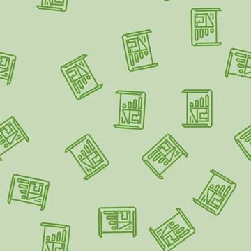 Energy efficient building design line vector seamless pattern Stock Illustration