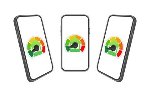 Energy efficient chart on smartphone. Green energy. Vector stock illustration. Stock Illustration