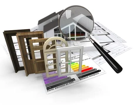 Energy efficient construction Stock Illustration