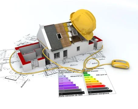 Energy efficient construction Stock Illustration