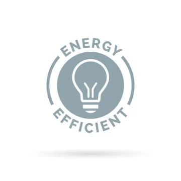 Energy efficient eco icon lightbulb symbol design. Stock Illustration