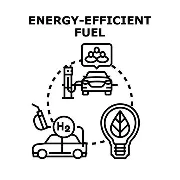Energy efficient fuel future clean transportation concept Stock Illustration