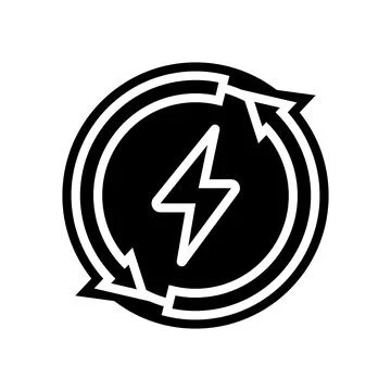 Energy efficient glyph icon vector illustration Illustrazione stock